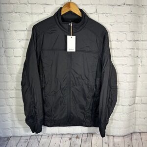 Quince Mens Weatherproof Insulated Fleece Lined Jacket Medium Rich Black